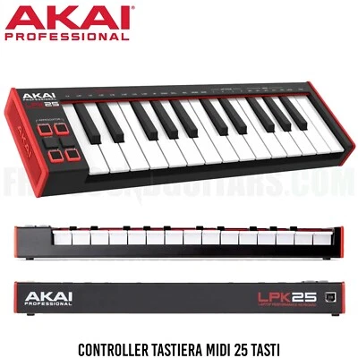 Akai LPK25 MKII Controller Tastiera MIDI 25 Tasti Tastiera Muta Producer - Immagine 1 di 4