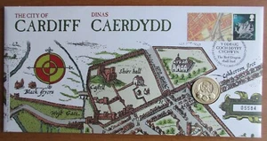Gran Bretaña - 2012 "La ciudad de Cardiff emisión definitiva - cubierta de moneda de £1" - Imagen 1 de 2