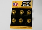 C&D Valve CD2250 Package of 6 1/4" brass flare cap w/ neoprene o-ring