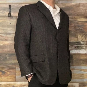 Chaps Ralph Lauren Canada 100% Wool Gray Check Blazer Sport Jacket Size 48R - Picture 1 of 11