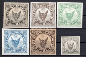 Sello de rueda alada CHILE Valparaíso 1897 ensayo de prueba XXX-RARO - Imagen 1 de 1