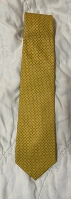 Corbata de cuello amarilla de lujo 100 % seda clásica Brooks Brothers Makers de colección usada en excelente estado Y2K Foto 1 de 4