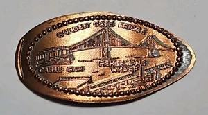 Golden Gate Bridge Cable Car Fisherman's Wharf San Francisco, CA Pressed Penny - Picture 1 of 1