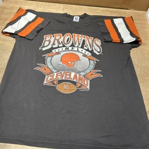 Vintage 1994 Logo 7 Cleveland Browns Mens Graphic Jersey Style T-Shirt Size XL - Picture 1 of 7