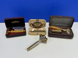 Vintage Schick Rasierer Bakelit Butterscotch ~ Edelstein ~ Gillette Tuckaway Gold - Bild 1 von 21