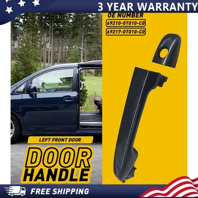 Manija de puerta exterior delantera izquierda lado del conductor negra X para Toyota Sienna 2011-2016 Foto 1 de 4