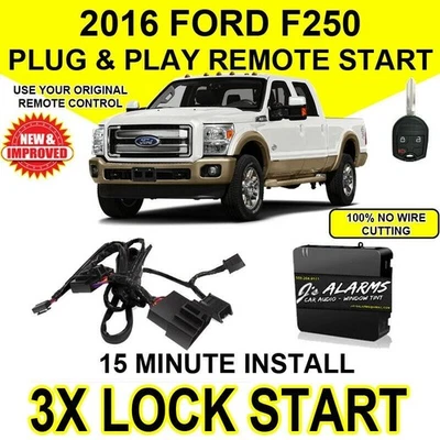 Ford F250 Super Duty 2016 arranque remoto Plug and Play bloqueo 3X fácil hágalo usted mismo Fo1 Foto 1 de 2