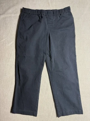 Lands End Pants Womens 4P Black High Rise Straight Leg Elastic Back - Image 1 of 4