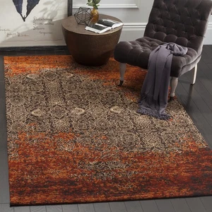 Classic Vintage Collection Accent Rug - 3' x 5', Rust & Brown, Distressed Des... - Picture 1 of 4