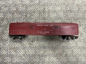 + American Flyer S Gauge 718 New Haven Maroon Railway Express Mail Pick Up Car - Picture 1 of 6