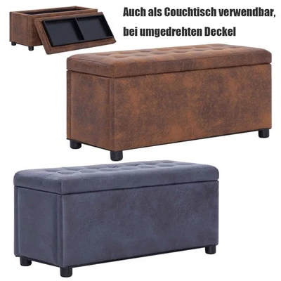 Ottomane mit Stauraum Sitzbank Sitztruhe Bank Sitzhocker Aufbewahrungsbox Hocker - Bild 1 von 4