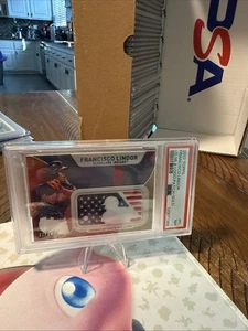 2017 Topps -Independence Day Batter Logo Patch Francisco Lindor IDML-FL Gold /99 - Bild 1 von 6