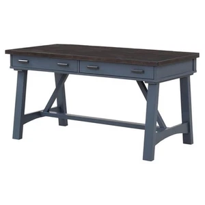 Parker House Americana Modern 60" Traditional Wood Writing Desk in Denim - Picture 1 of 3