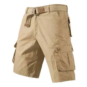Herren Cargo Shorts Übergröße Freizeit Sport 6 Taschen Sommer Baumwolle Knielang - Bild 1 von 15