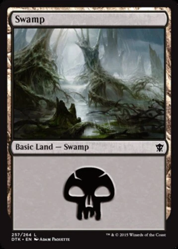 Swamp (257) - Foil ~ Near Mint Dragons of Tarkir MTG Magic UltimateMTG Land Card - Image 1 of 1