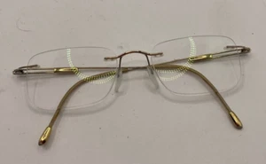 SILHOUETTE GOLD RIMLESS TITANIUM EYEGLASSES FRAMES ONLY - Picture 1 of 8