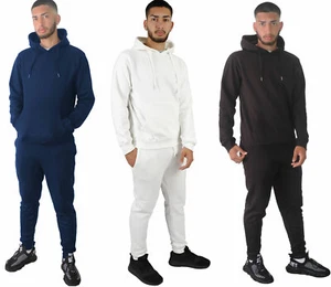 New Mens Tracksuit Set Fleece Hoodie Top Bottoms Jogging Joggers Gym Pullover UK - Picture 1 of 14