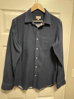 Men’s Club Monaco Linen Blend Blue Shirt Size Medium Slim EXCELLENT CONDITION - Image 1 of 4