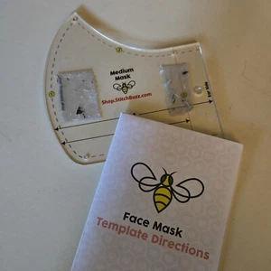 Medium Sized Face Mask Acrylic Sewing Template by StitchBuzz - Picture 1 of 2