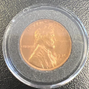 1936-D Lincoln Wheat Cent Penny - Red / Beautiful Condition! - No Reserve! - Picture 1 of 7