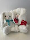 RUSS BERRIE ~ FLUFFIE WHITE BUNNY RABBIT CHOOSE 9" OR 12" **BRAND NEW WITH TAGS
