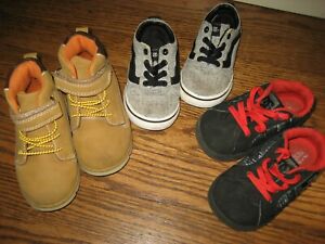 little boys 6 Vans Unilite Osh Kosh work boot casual slip on sneakers shoes lot