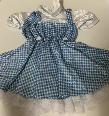 🦋 Vestido Disfraz Dorothy Lentejuelas Mago de Oz 👉SIN ACCESORIOS 👈Pequeño Foto 1 de 3