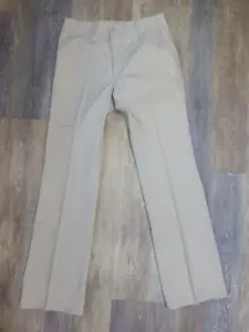 Vintage Men's LEVI'S Action Slacks Khaki Tan Flat Front Pants 35 x 34.5 1980's - Picture 1 of 9