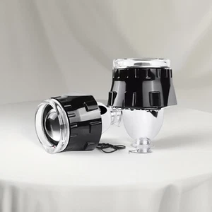 2X 2.5" RHD HID Bi-xenon Headlight Projector Lens White LED Angel Eye Retrofit8t - Picture 1 of 14