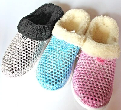 Damen EVA Clogs gefüttert Hausschuhe Warmfutter ohne Riemen Winter *NEU* - Bild 1 von 4