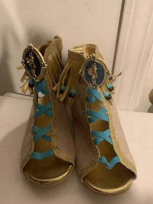 Disney Store Pocahontas Zapatos Con Silueta Camafeos Niño Talla 2/3 EE. UU. Foto 1 de 4