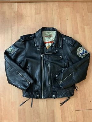 Avirex Club Motocicleta Chaqueta Cuero New York 93 Hombre’s Talla M Foto 1 de 4
