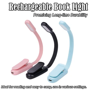 Usb Rechargeable Mini Led Book Light 360-degrees Angle 3-light Colors Adjustable - Picture 1 of 12