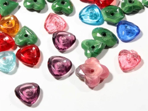 Lot (74) vintage Czech rosarian pin shank glass beads button making elements Cover