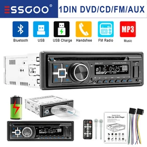 Single 1 Din Car Stereo CD DVD Radio Bluetooth USB SD AUX Audio MP3 FM Player - Picture 1 of 12