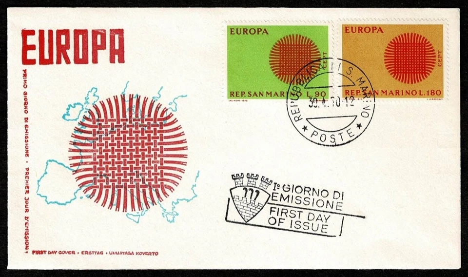 SE68 SAN MARINO 1970 FDC Europe issue - Image 1 of 1