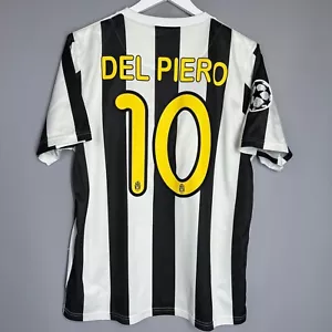 JUVENTUS NIKE 2009 2010 HOME FOOTBALL SHIRT SOCCER JERSEY DEL PIERO 10 SIZE M - Picture 1 of 8