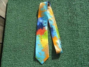 Loudmouth Golf Colorful Paint Splatter Men's Neck Tie 100% Silk - Picture 1 of 5