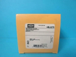 New In Box Hubbell HBL5279 2 Pole 3 Wire Grounding 15A 125V Flanged Receptacle - Picture 1 of 8