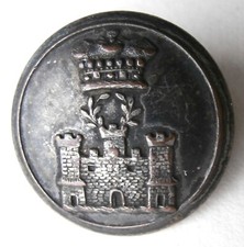 Antique 25mm Livery Button - Viscount Hill Family Crest - Firmin 13 Conduit St