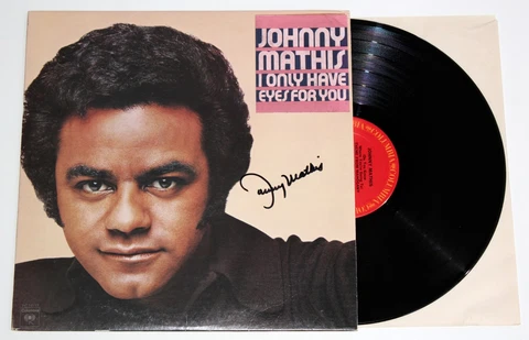 JOHNNY MATHIS SIGNED I ONLY HAVE EYES FOR YOU LP VINYL RECORD AUTOGRAPHED +COA Cover