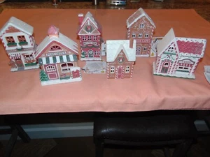 SET OF SIX NEW WITH TAGS TARGET BULLSEYE 2024 LIGHT UP HOUSES - Picture 1 of 13