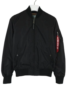 ALPHA INDUSTRIES Jacket Women's XL Bomber Style Full Zip Black Pockets - Picture 1 of 13