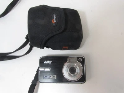 Vivitar Vivicam 8690  Digital Camera Black 8.1MP  + Lowepro Bag Good & Working - Image 1 of 4