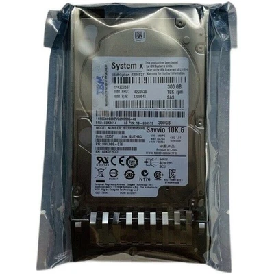IBM 42D0637 42D0638 300GB 10K RPM 2.5" SAS x3650 M2 X3550 HDD without tray - Image 1 of 3