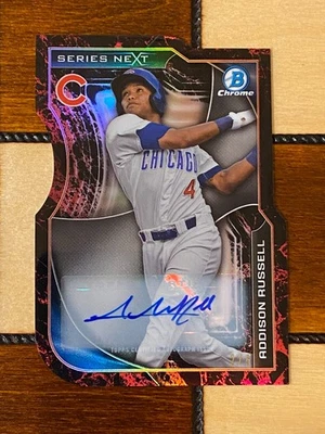 2015 Bowman Chrome Series Next Red Refractor Addison Russell Auto Cubs 2/5 - Image 1 of 4