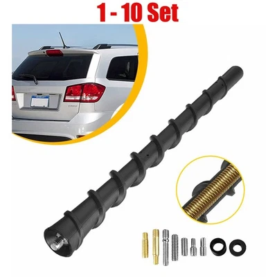 Antena de mástil espiral negra de 7" antena corta para Dodge Journey Avenger Jeep juego de 1-10 Foto 1 de 4