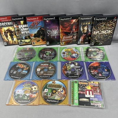 Playstation 2 Game Lot of 17 - Plus  + 1 PS 1 Game (18) Game Lot Total- Untested - Image 1 of 4