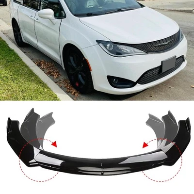 Black Car Front Bumper Lower Lip Spoiler Splitter Body Kit For Chrysler Pacifica Foto 1 de 4