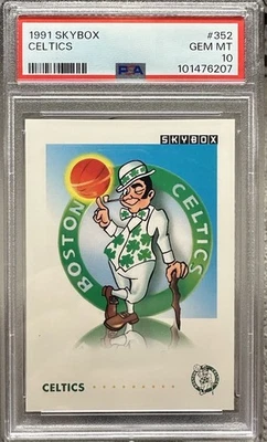 1991 Skybox #352 Boston Celtics Team Logo CHAMPIONS PSA 10 GEM MINT - Image 1 of 2